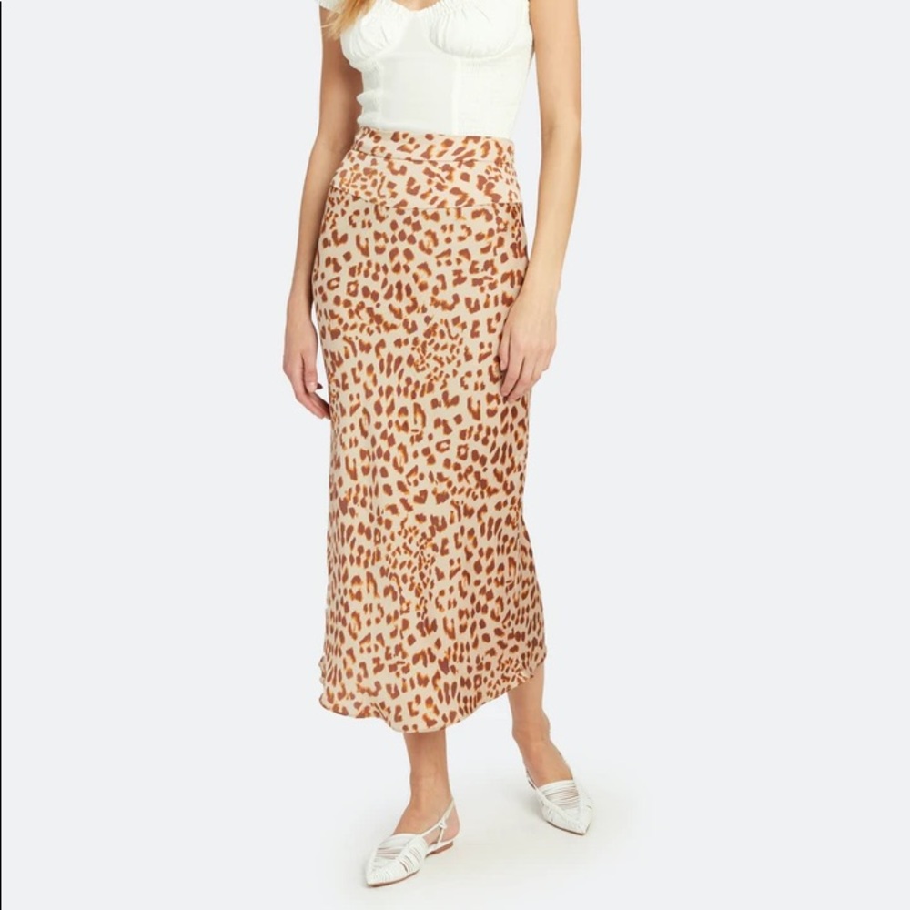 Free People Normani Bias Printed Midi Skirt